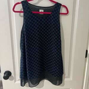 CAbi Navy Scallop Top